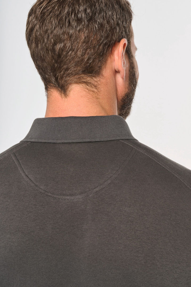 Sweat-shirt col polo homme personnalisé WK WK4000 porté