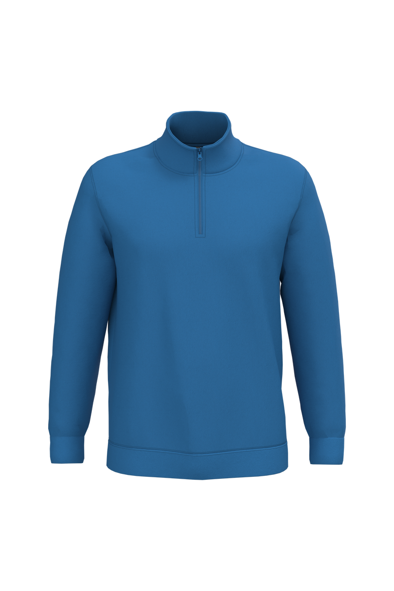 Sweat-shirt col zippé homme personnalisé Kariban K478 Light Royal Blue