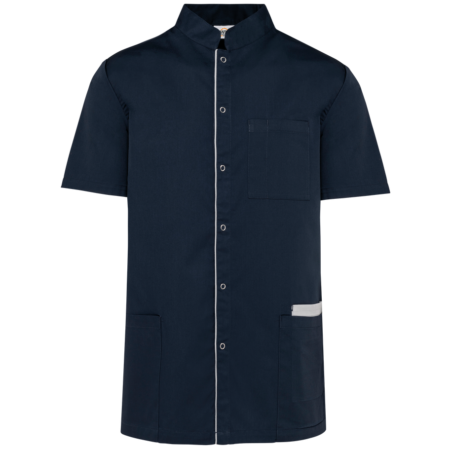 Blouse polycoton avec boutons-pression homme personnalisé WK WK505 Navy