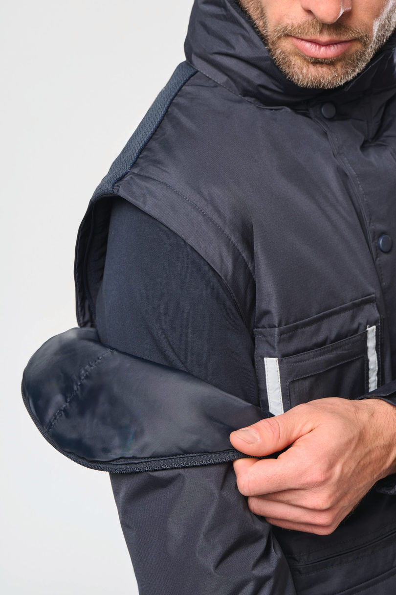 Parka workwear manches amovibles homme personnalisé WK WK6106 porté