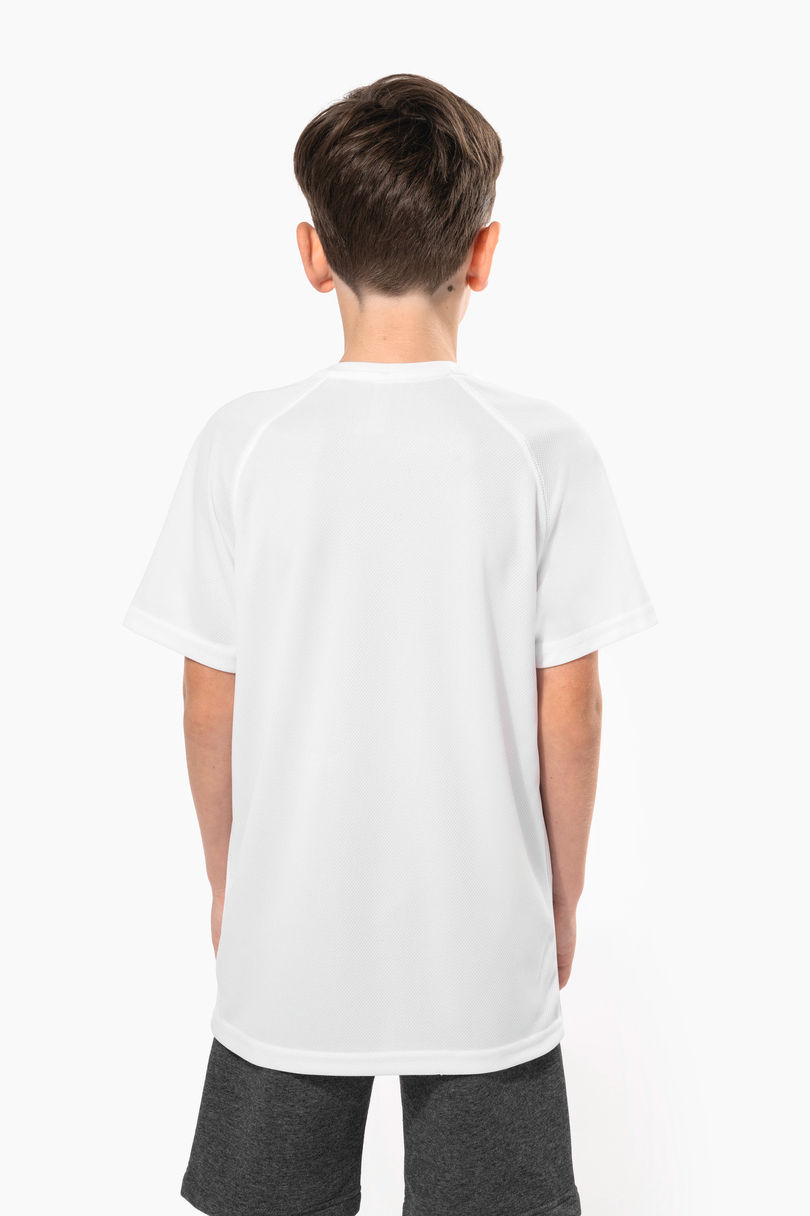 T-shirt de sport manches courtes enfant personnalisé Proact PA445 porté