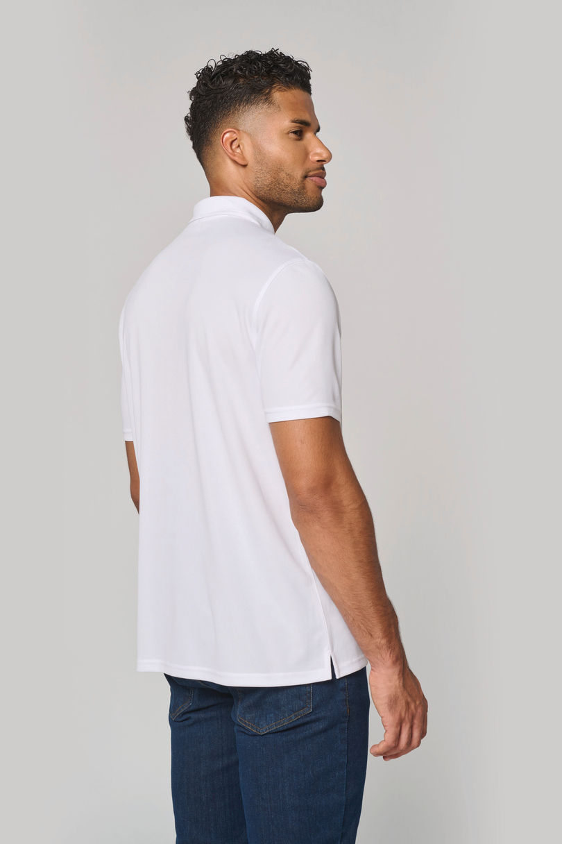Polo de sport col 1/4 zip homme personnalisé Proact PA492 porté