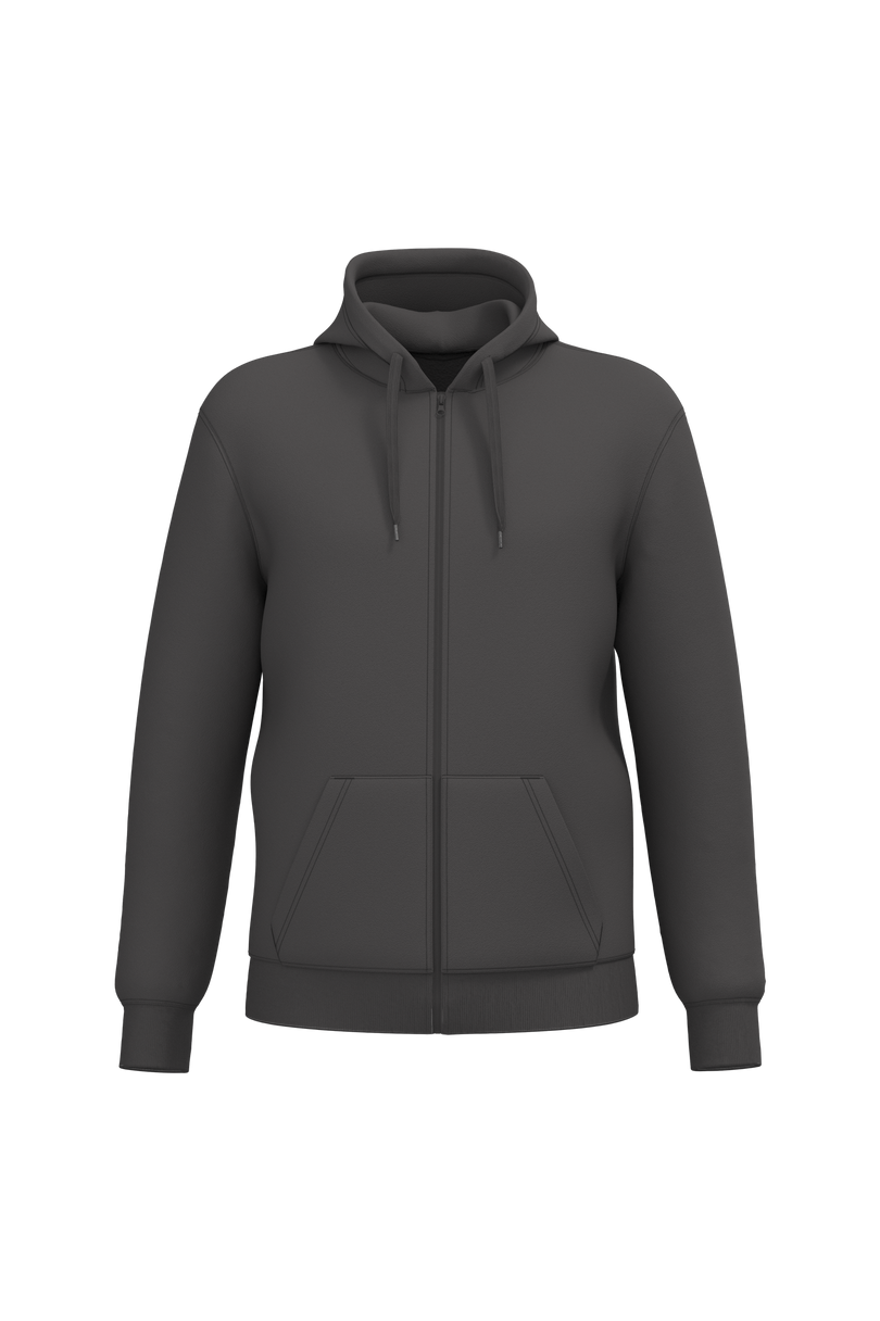 Sweat-shirt recyclé zippé à capuche unisexe personnalisé Kariban K4042 Dark Grey