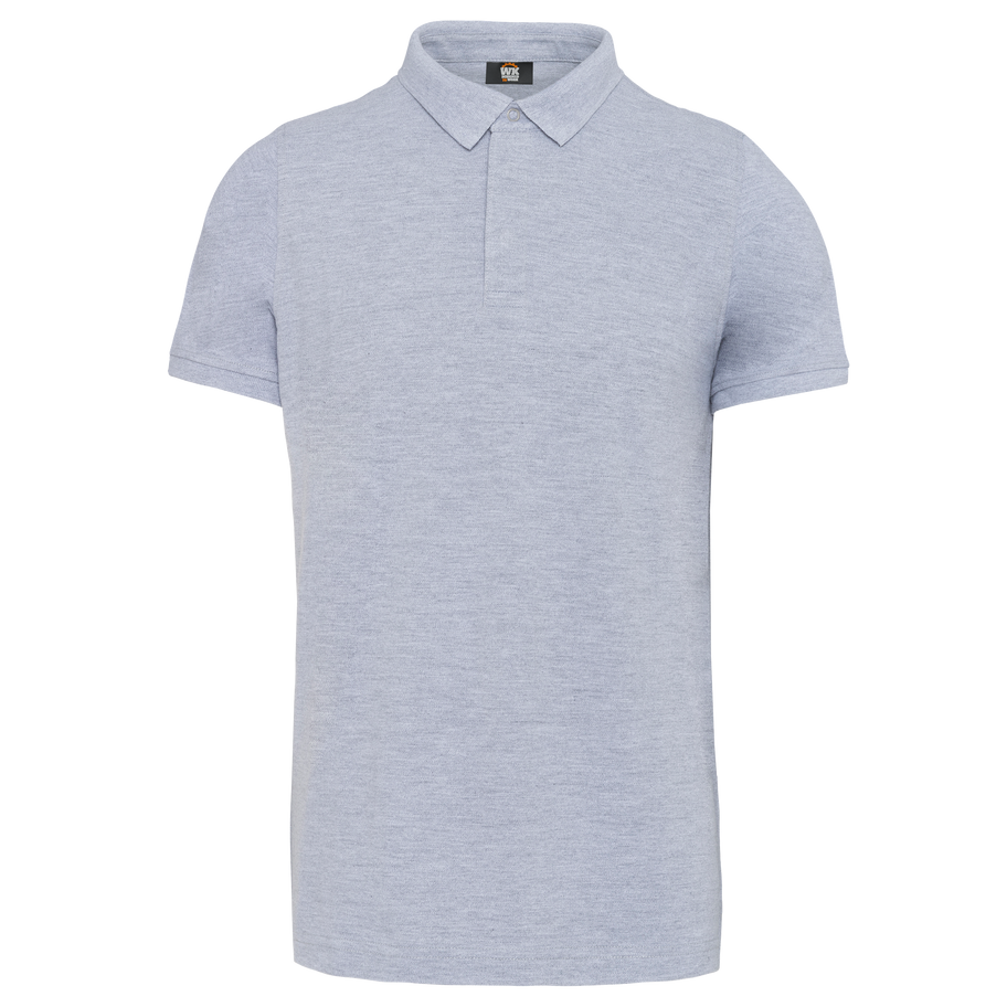 Polo col boutons pression manches courtes homme personnalisé WK WK225 Oxford Grey