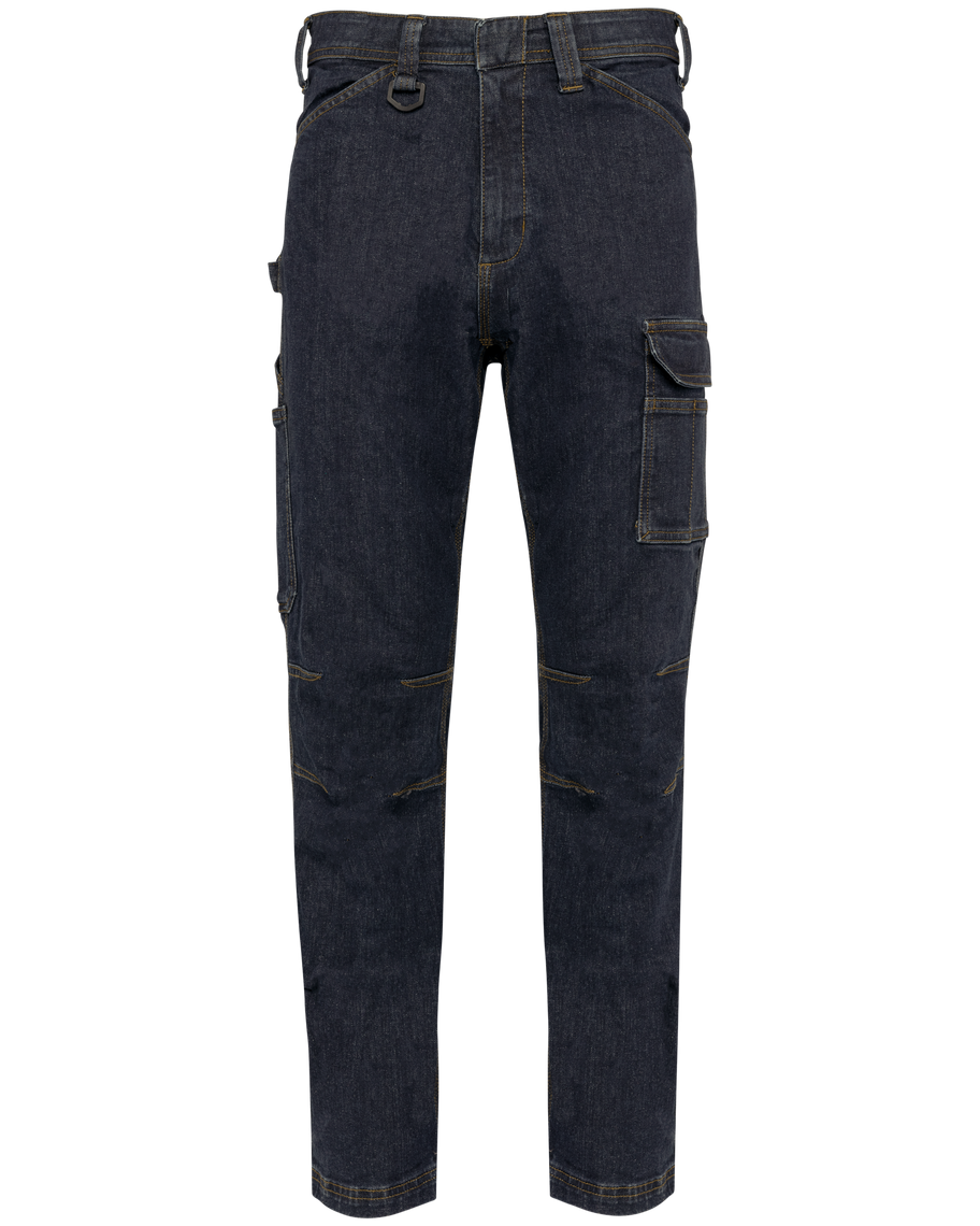 Pantalon Denim multipoches homme personnalisé WK WK705 Black Rinse