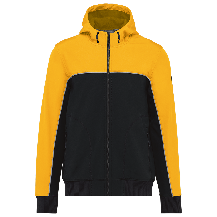 Veste softshell 3 couches BIONIC-FINISH® ECO unisexe personnalisé WK WK450 Black / Yellow