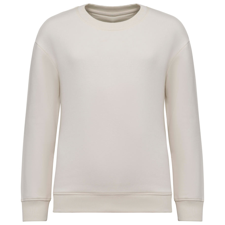 Sweat-shirt écoresponsable à col rond oversize enfant personnalisé Native Spirit NS437 Ivory