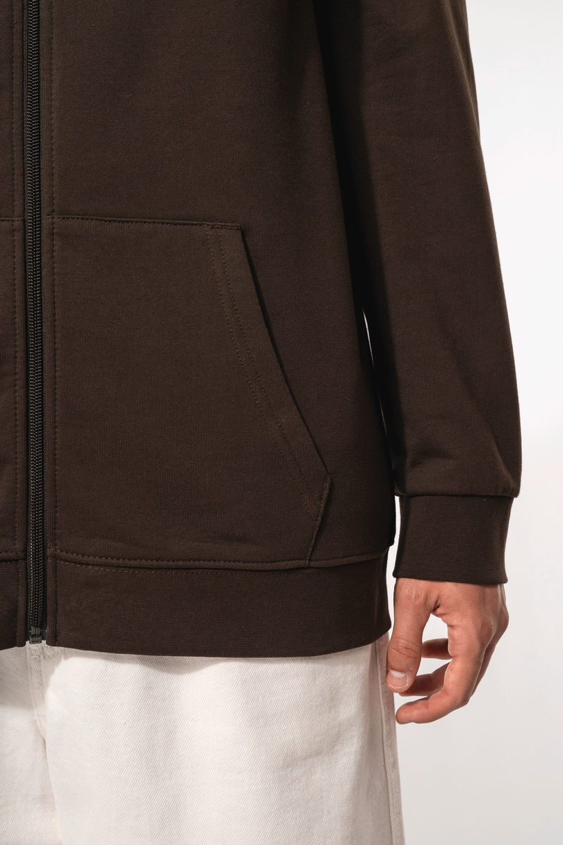 Sweat-shirt zippé capuche unisexe personnalisé Kariban K479 porté