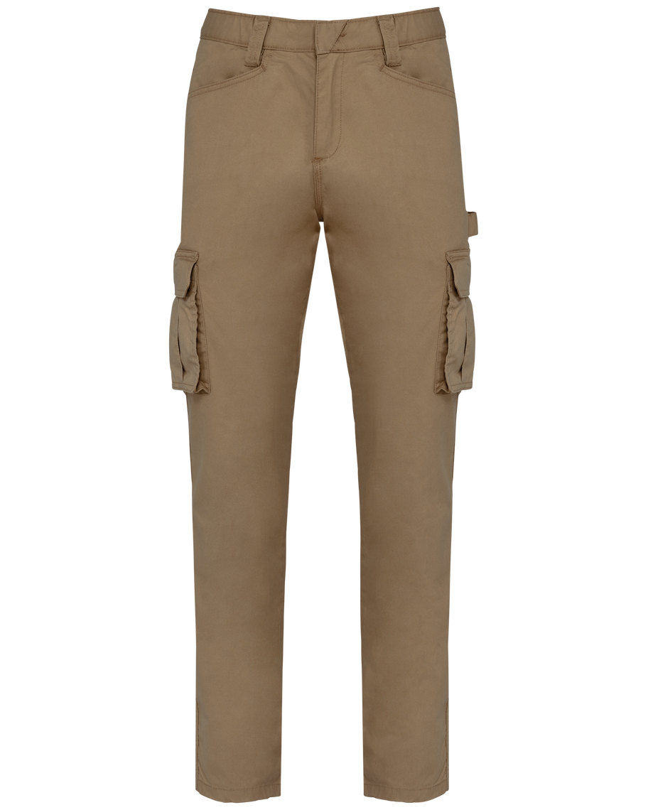 Pantalon multipoches écoresponsable homme personnalisé WK WK703 Camel