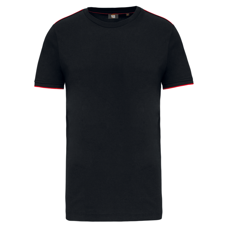 T-shirt Day To Day manches courtes homme personnalisé WK WK3020 Black / Red