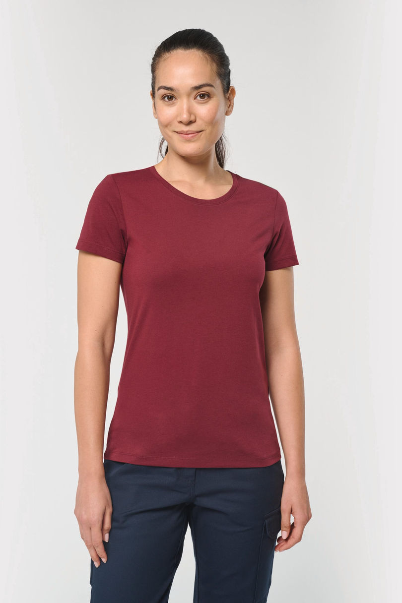 T-shirt à traitement antibactérien femme personnalisé WK WK307 porté