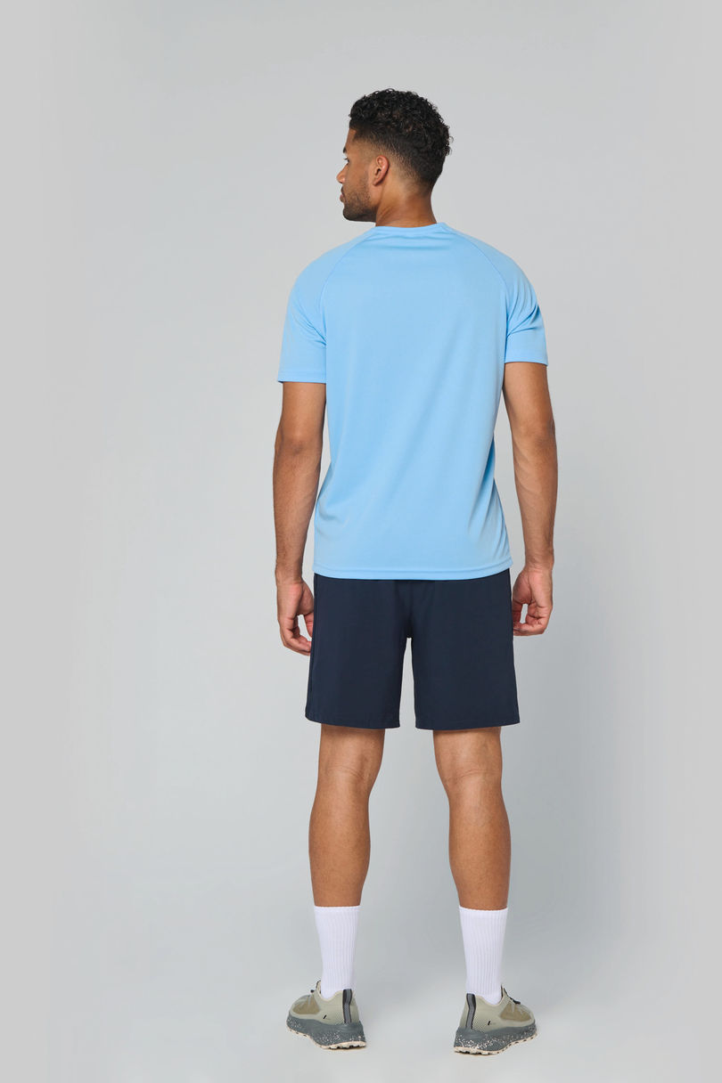 T-shirt de sport manches courtes col V homme personnalisé Proact PA476 porté