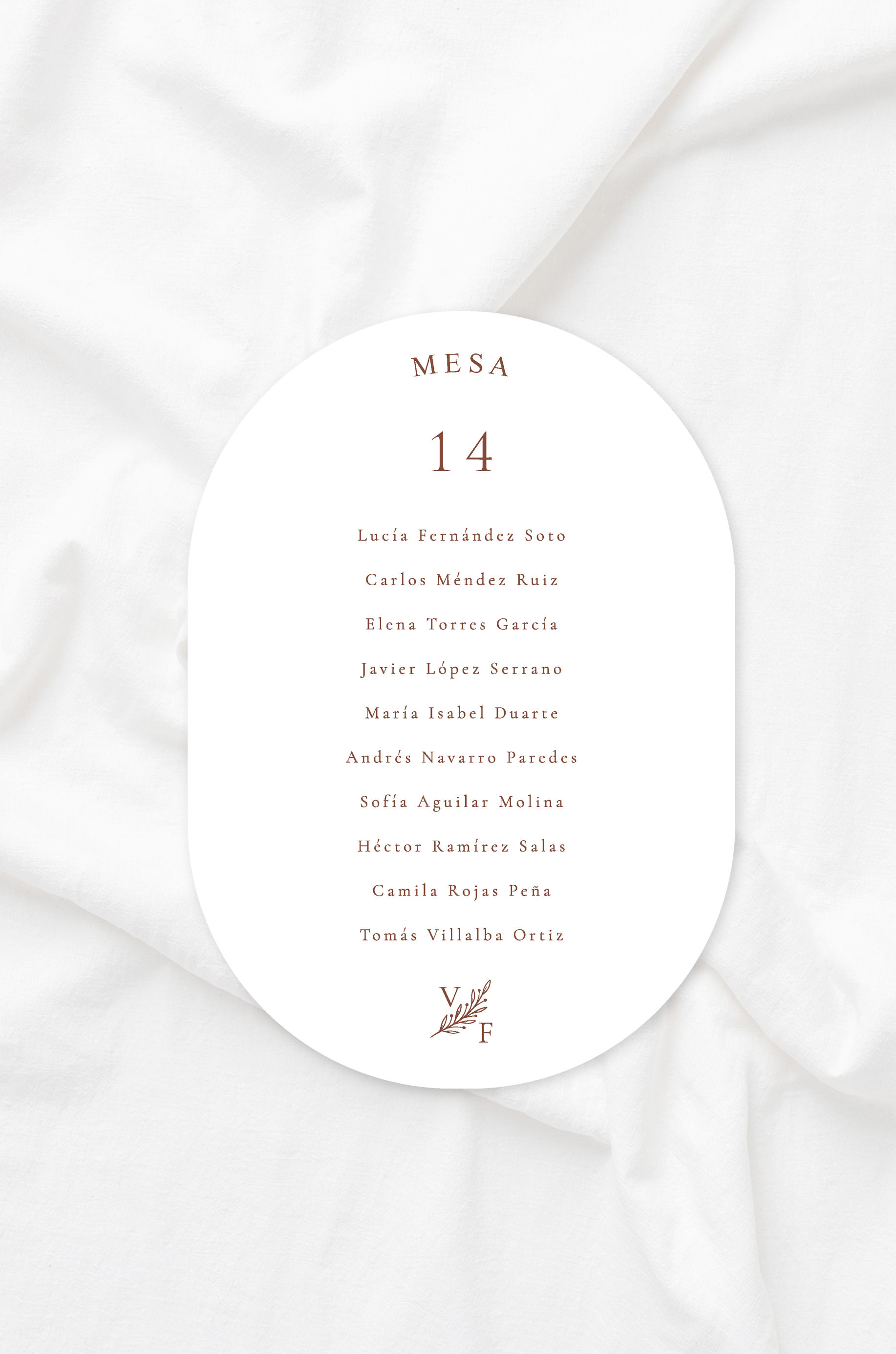 Seating boda modelo Amanecer