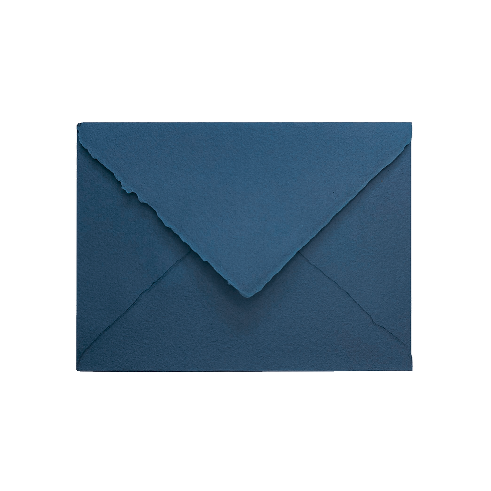 Sobre artesanal azul marino cerrado