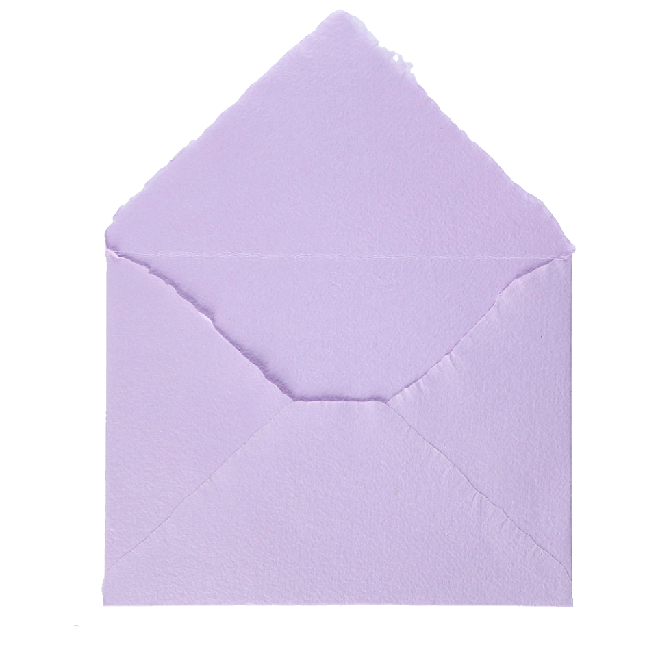 Sobre artesanal color lila abierto