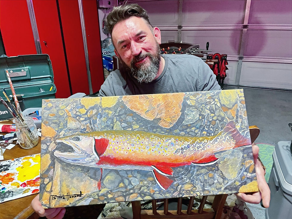 Brook Trout Painting, Patrick Hamman, Original Art, Fine art