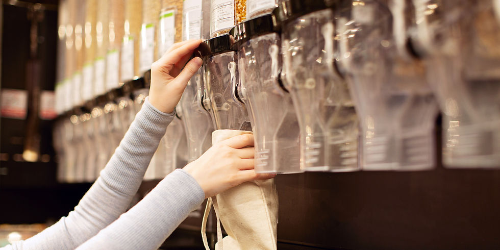 A bulk ingredient refill station.