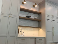 kitchen remodeling project with floor to ceiling cabinetry with prep counter space