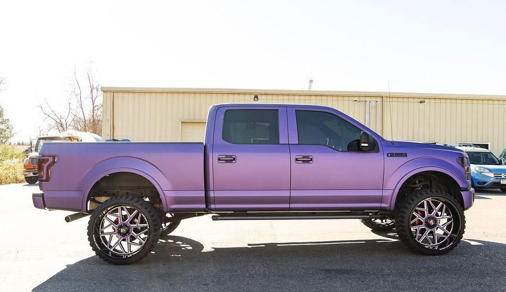 passenger side view F-150 custom vehicle vinyl wrap Green Cove Springs, FL The Wrap Co