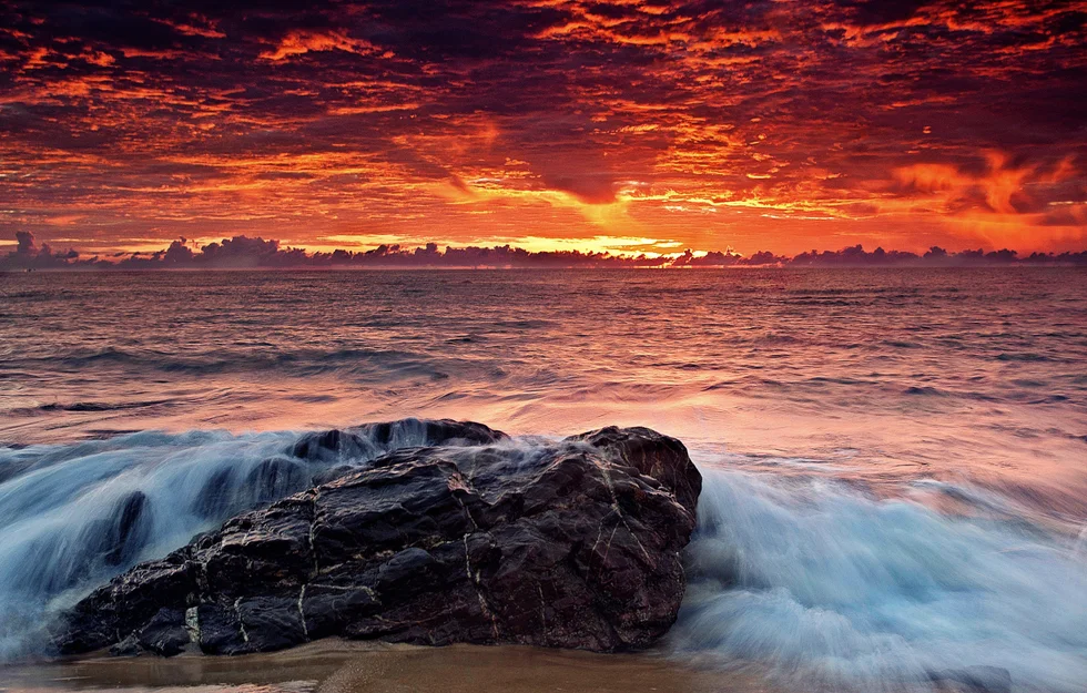 rocks and ocean