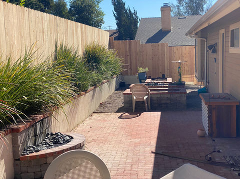 residential wood privacy fence installation