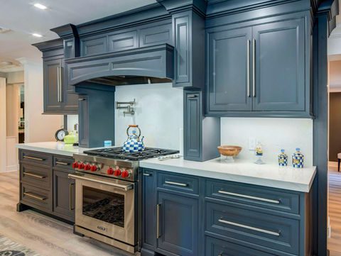 modern kitchen design with stainless steel appliance by Kitchen contractor in Wantagh NY