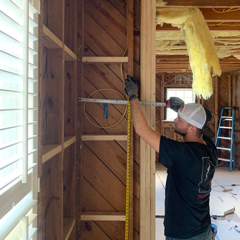 residential electrician contractor at work in athens