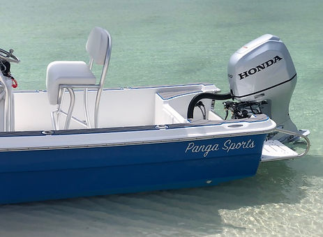Get a beautiful, USA-built Panga Boat from Panga Sports, complete with a Honda engine, aluminum trailer, and all the essential standard features you need—with plenty of upgrades available.