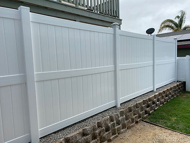 white vinyl fence by local fence company