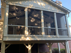 Screened in porch Exterior view deck remodel