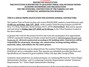 RFP Solicitation for Chapel Community