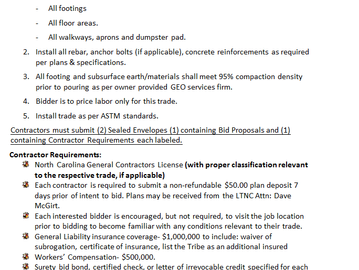 Invitation to Bid LTNC Maint BLDG Concrete ITB