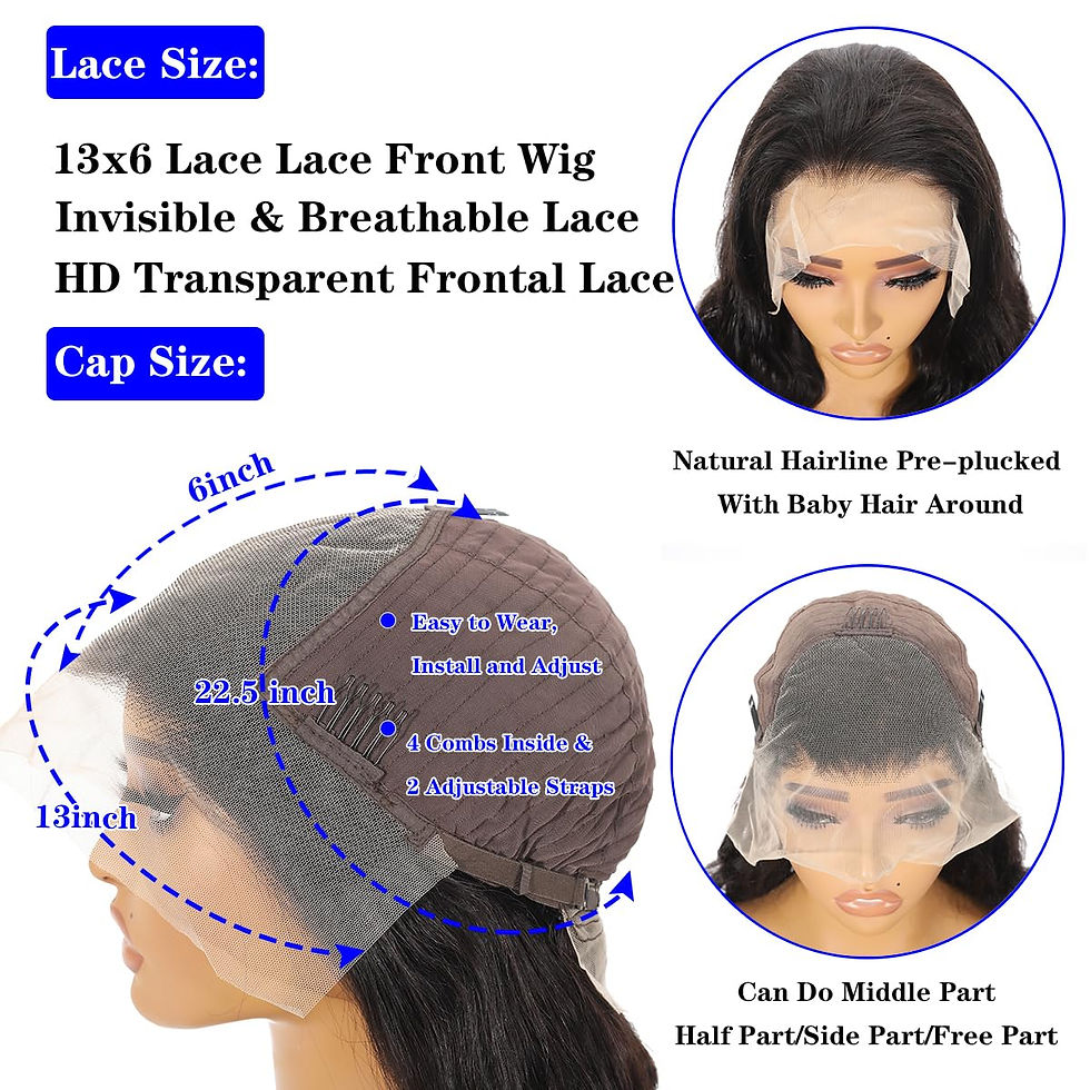 Thumbnail: Doreyce 13x6 Body Wave Lace Front Wigs 100% Virgin Human Hair 13x6 HD Transpare