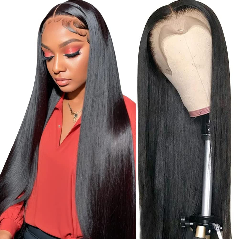 Dheridy 210% Density 30 Inch 13x6 HD Lace Front Wigs Human Hair Pre Plucked Glu