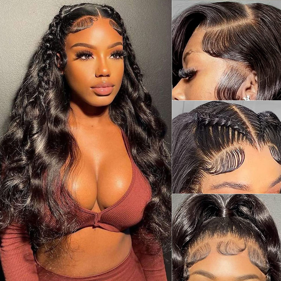 Thumbnail: XUBULO Highlight Lace Front Wig Human Hair - 13x4 Transparent HD 4/27 Honey Blo
