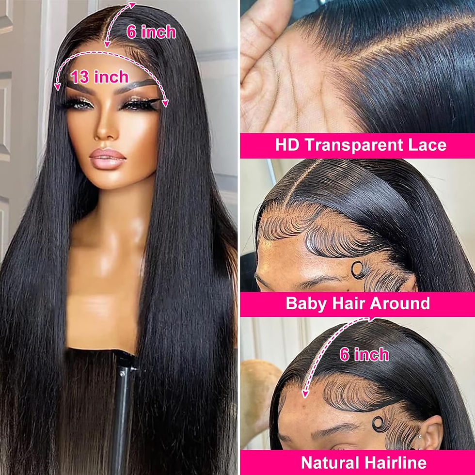 Thumbnail: Dheridy 210% Density 30 Inch 13x6 HD Lace Front Wigs Human Hair Pre Plucked Glu