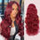 Thumbnail: Vodari Reddish Brown Lace Front Wigs Human Hair -180% Density Transparent HD La