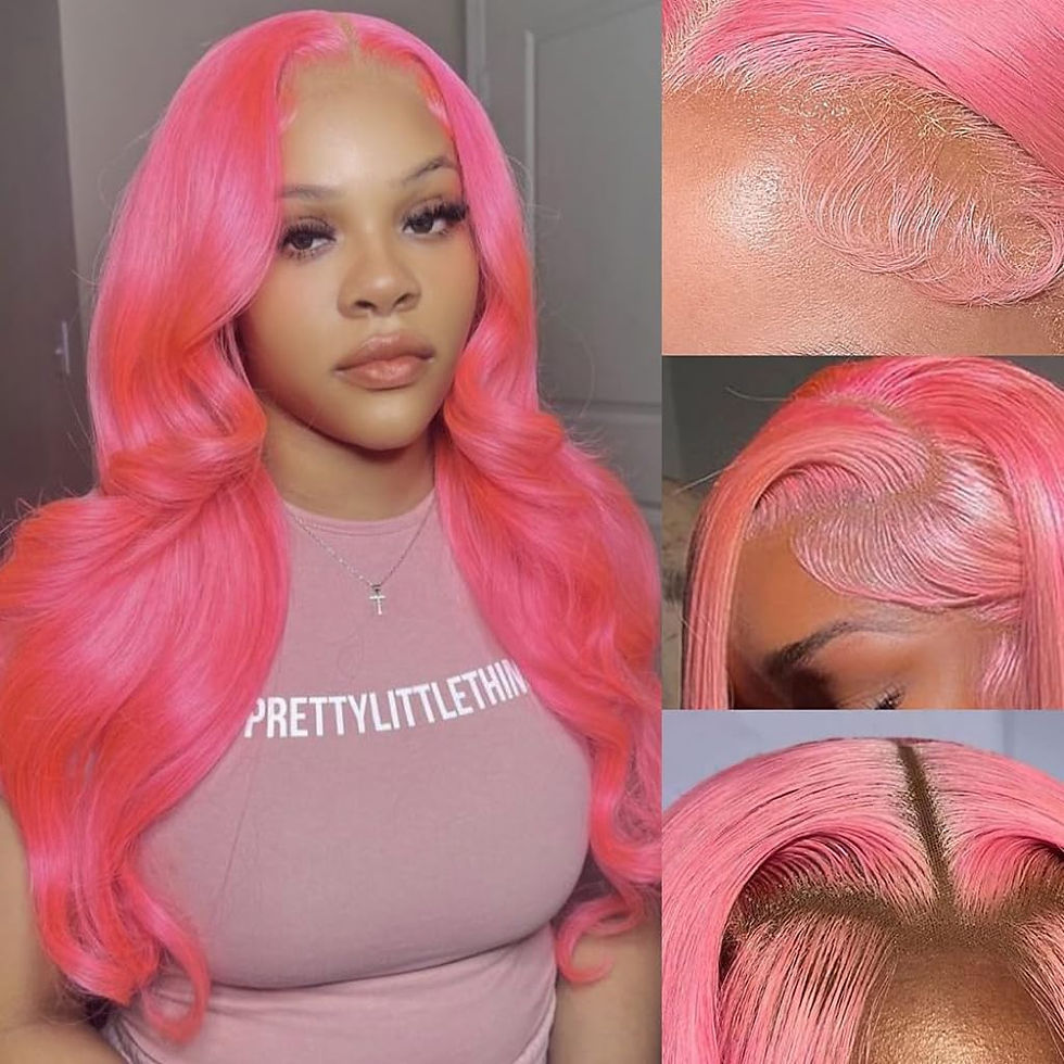 Thumbnail: XUBULO Highlight Lace Front Wig Human Hair - 13x4 Transparent HD 4/27 Honey Blo