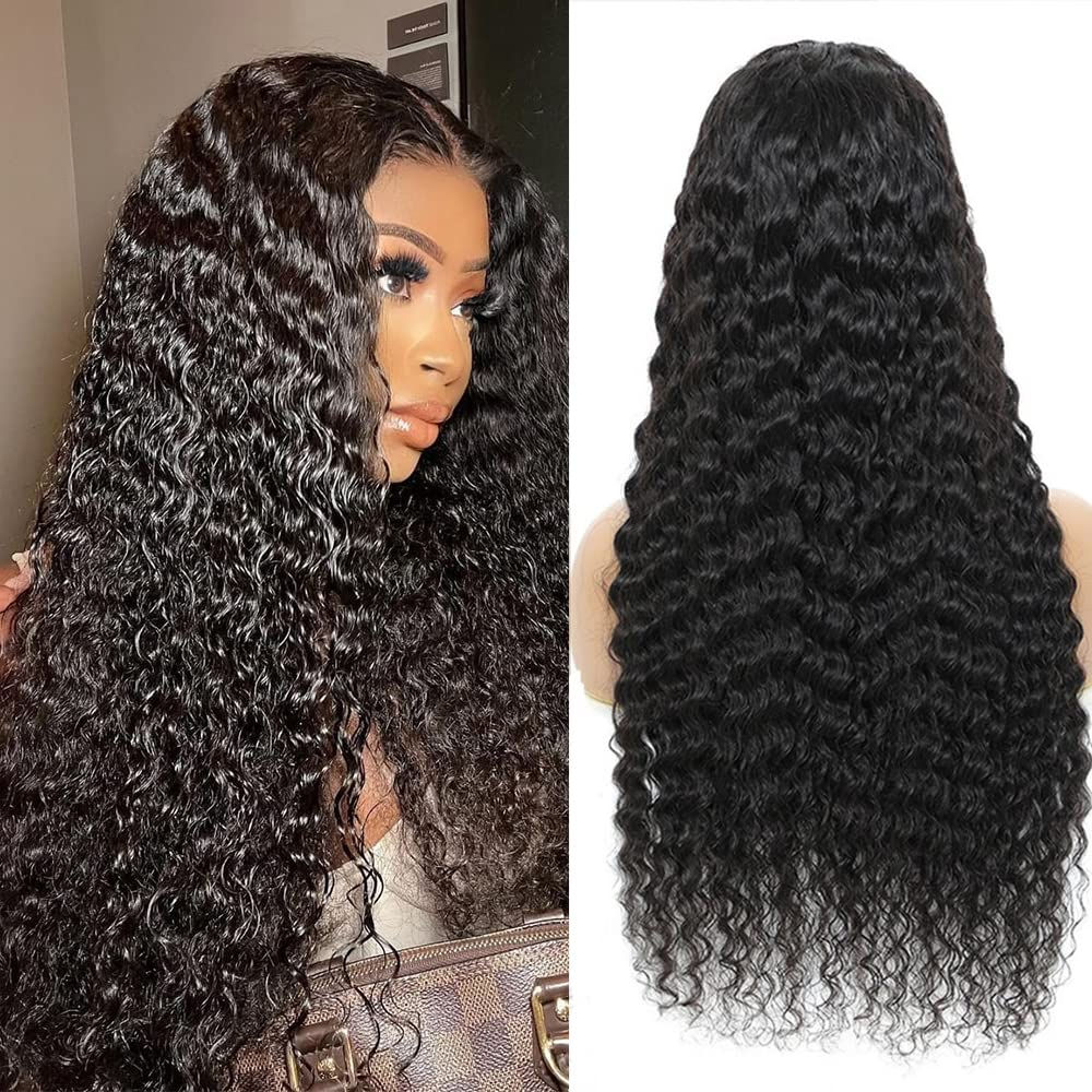 Deep Wave Lace Front Wigs Human Hair for Black Women 13x4 Curly Lace Frontal wi
