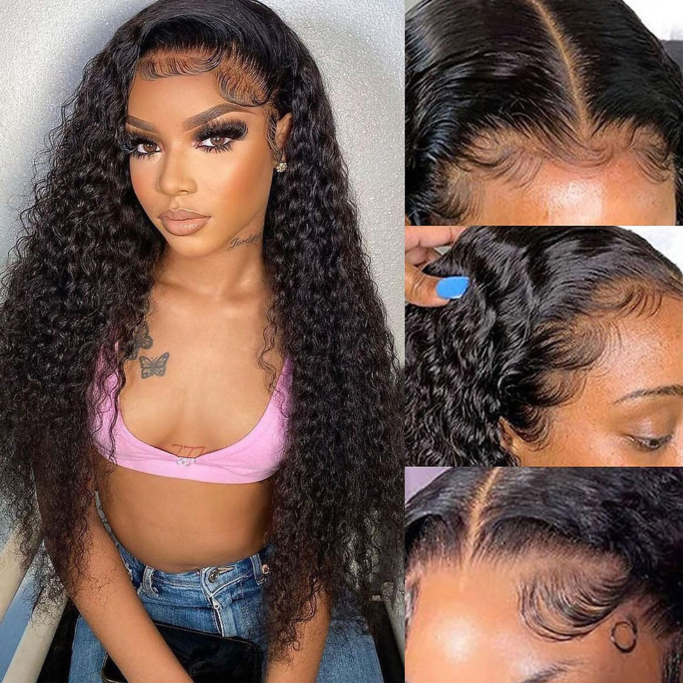 Thumbnail: Aveiyce Reddish Brown Deep Wave Lace Front Wigs Human Hair Auburn Colored 13x4 