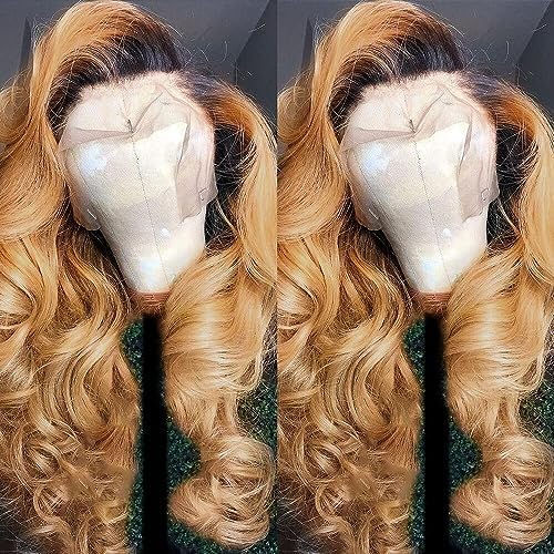 Thumbnail: GIQA 200% density 13x6 Honey Blonde Lace Front Wigs Human Hair 13x6 Body Wave L