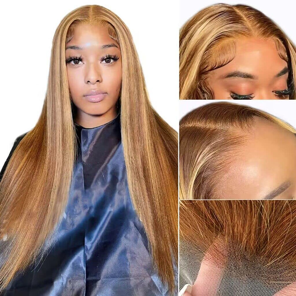Thumbnail: Hevgf Reddish Brown Lace Front Wigs Human Hair Auburn Body Wave Wig 150% Densit