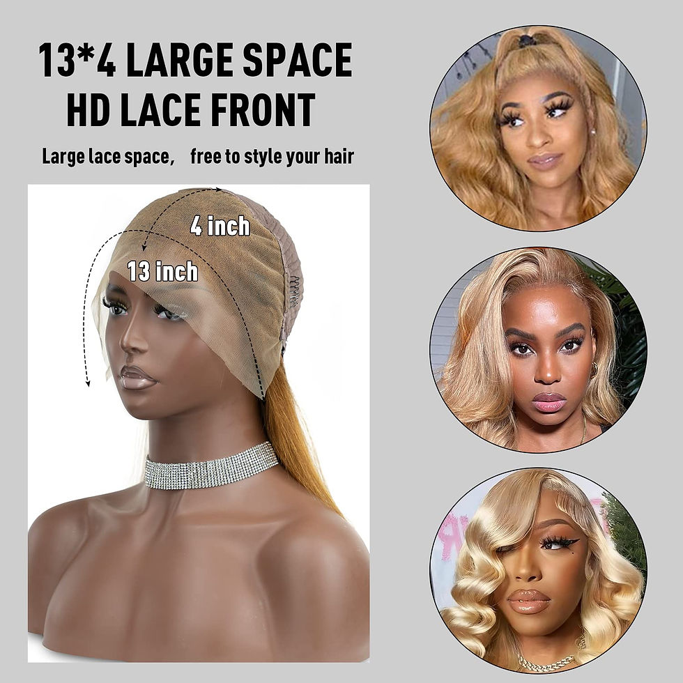 Thumbnail: FACMOOD 13x4 Honey Blonde Lace Front Wigs Human Hair Body Wave for Black Women,