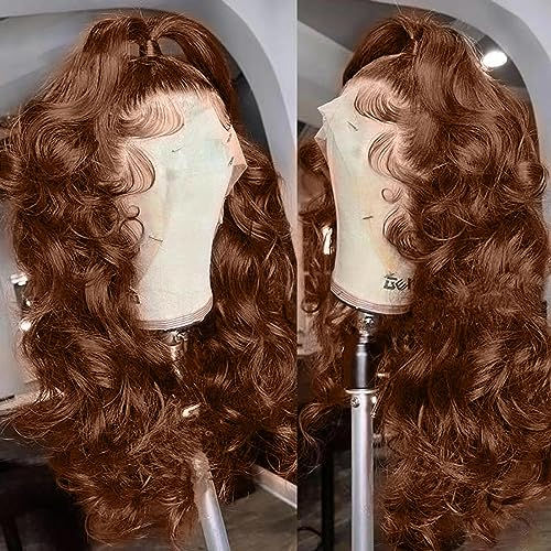 Thumbnail: 200% Density 13X6 Ginger Lace Front Wigs Human Hair Pre Plucked for Women Ombre