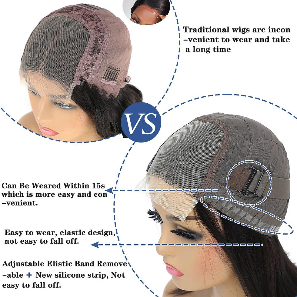 Thumbnail: Glueless Bob Wig Human Hair Pre Plucked Wear and Go Glueless Wig Pre Cut Lace f