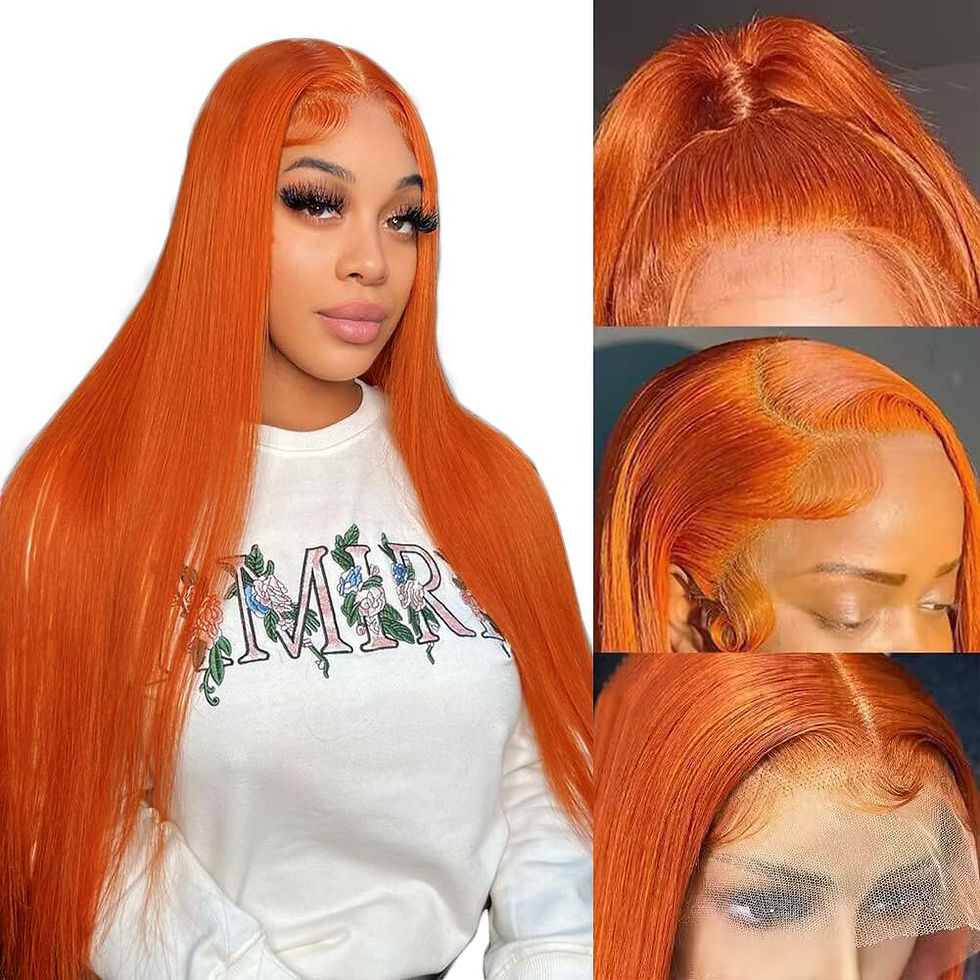 Thumbnail: Hevgf Reddish Brown Lace Front Wigs Human Hair Auburn Body Wave Wig 150% Densit