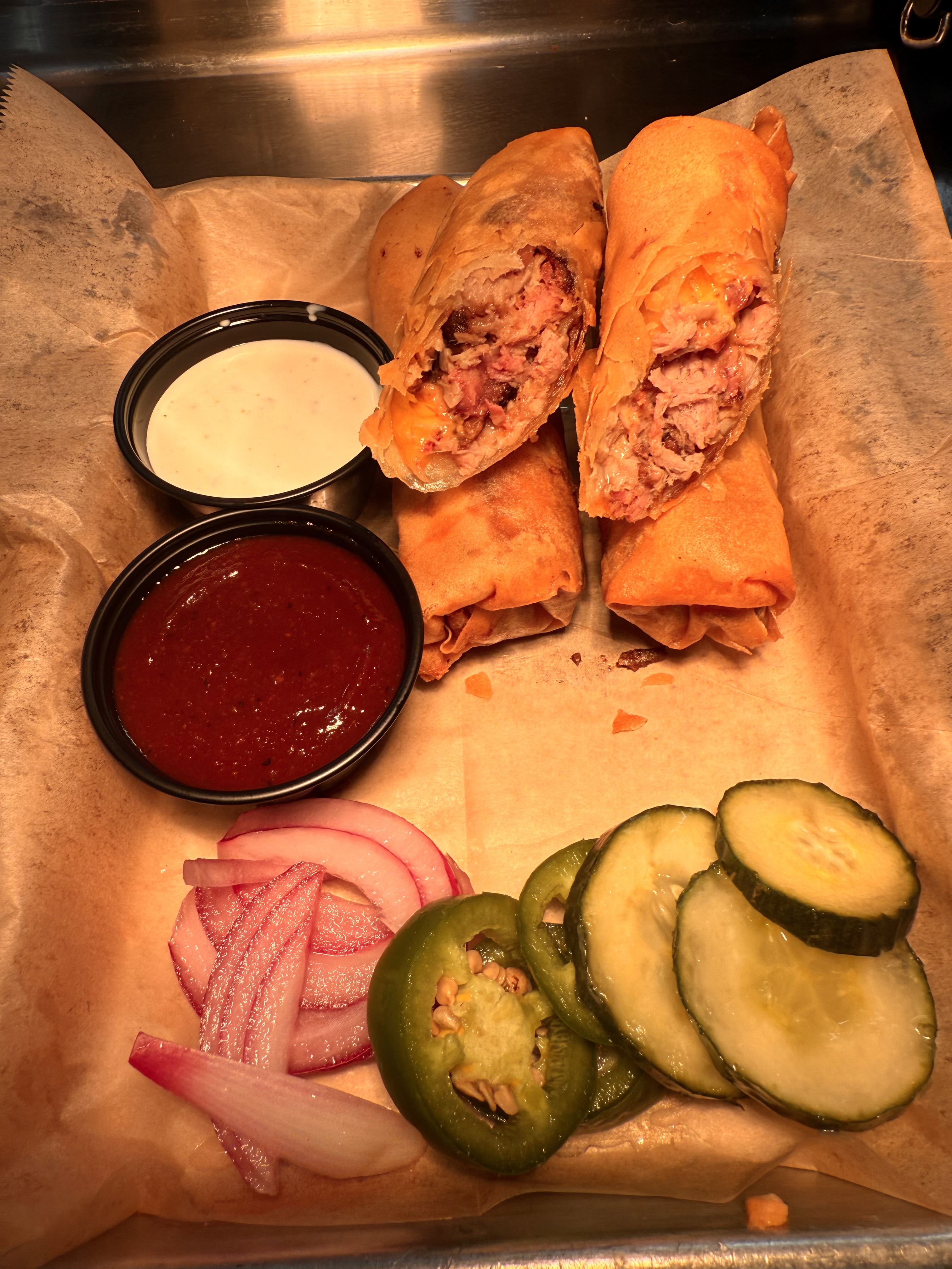 Pork & Cheese Egg Rolls