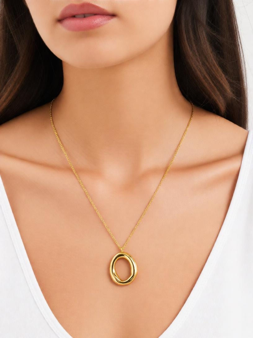 Miniatura: Collar de óvalo infinito