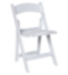 White resin folding chair