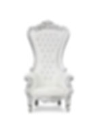 Silver/White 6 ft Throne chair